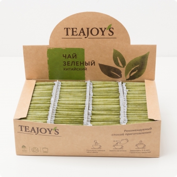 Чай зеленый TEAJOYS (ТиДжойс), упаковка 100 саше по 2 г, китайский байховый